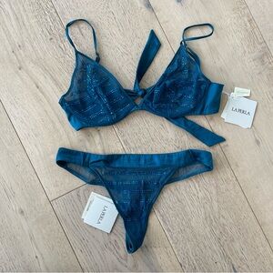 La Perla Swarovski Crystal Bra Panty Set NEW